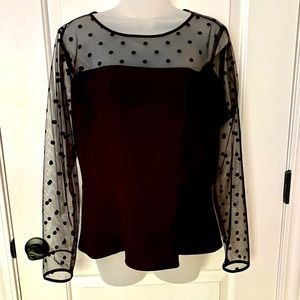 Ann Taylor woman’s Polka Dot Blouse size 8